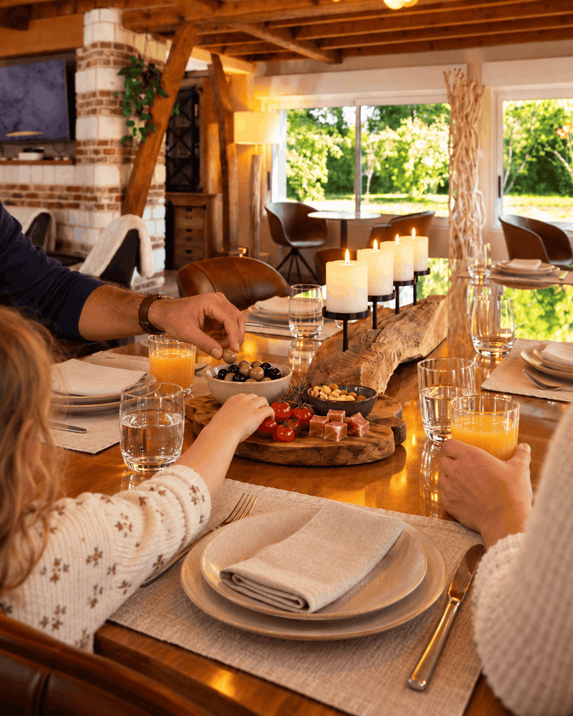Détail d'une table dressée au Domaine de Wail