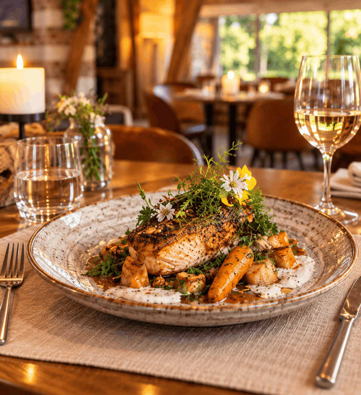 Plat servi au restaurant du Domaine de Wail